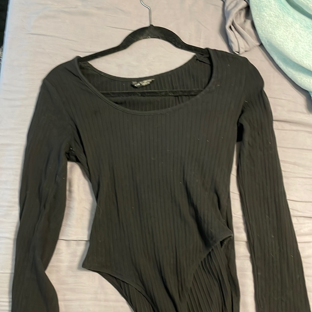 SHEIN black long sleeve bodysuit